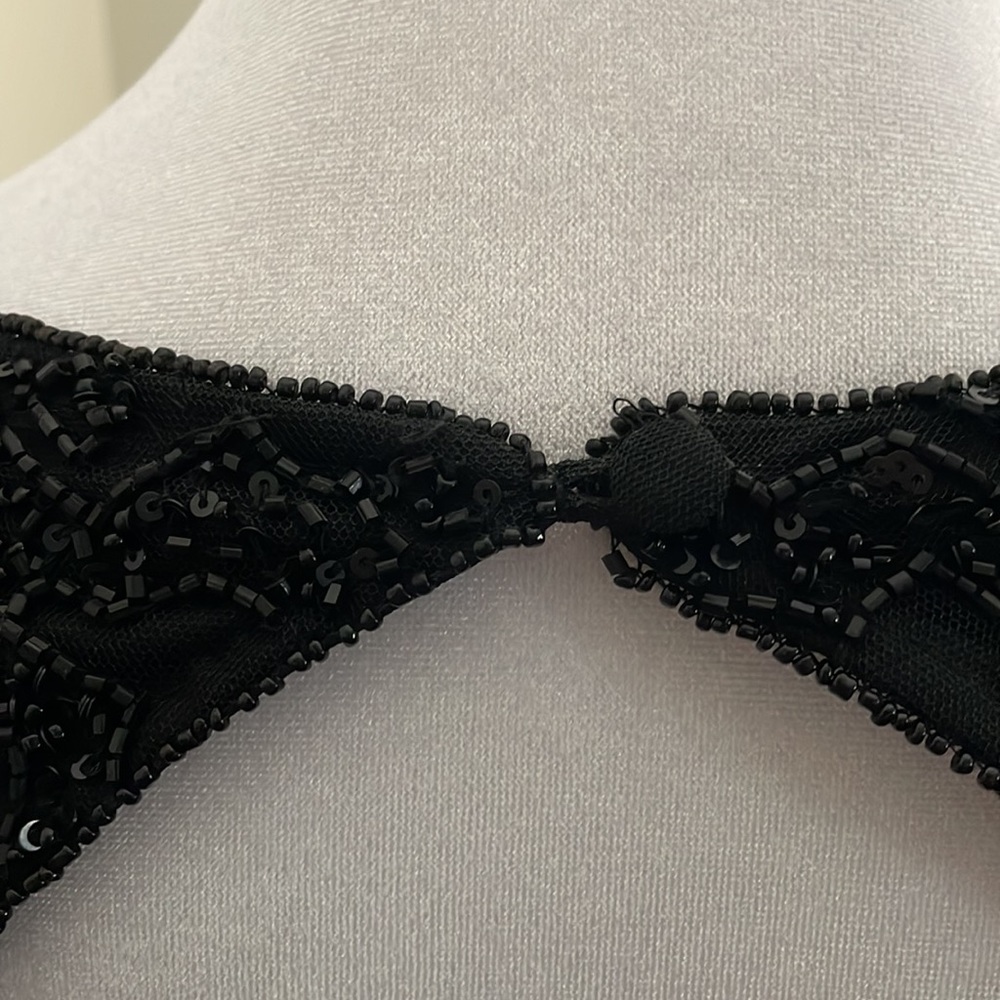 Adrianna Papell fully beaded halter cocktail dress size 14 - Picture 5 of 16